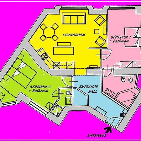 Lejlighed In Heart Of Elegant Downtown - Ac, 2br, 2ba *